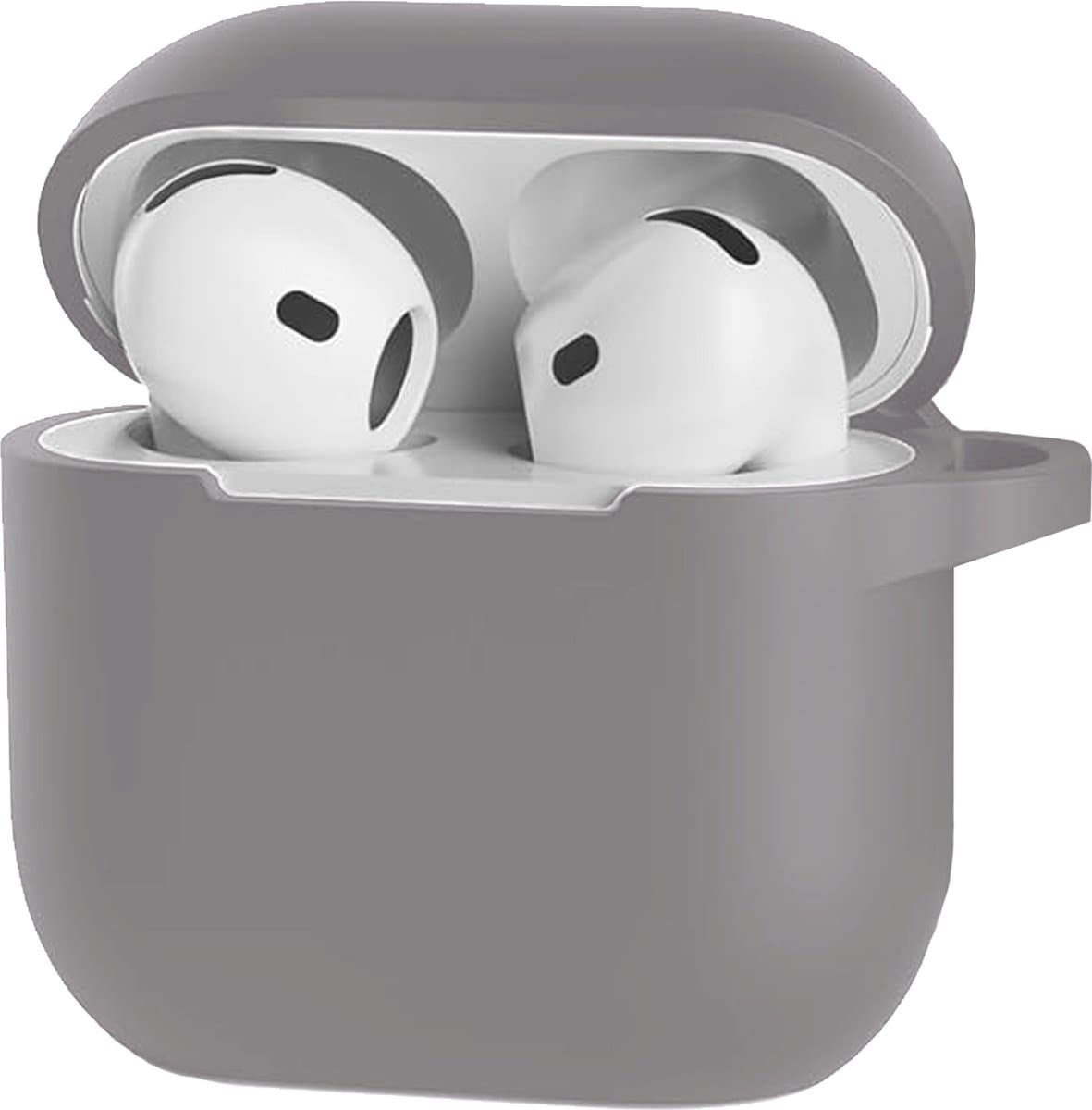 Go Go Gadget - Siliconen hoesje - Geschikt voor Apple AirPods 4 - Grijs — afbeelding 1