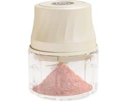 Mini Keukenmachine - Voedsel Snijder - Snel Ingrediënten Hakken - Draadloos Veiligheidsslot - 350ml Capaciteit - Crèmekleurig