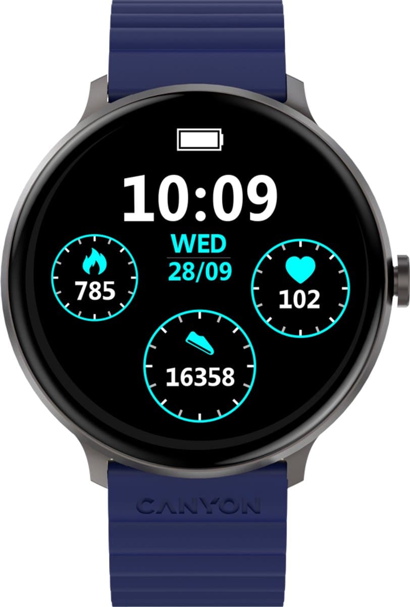 Canyon Jacky Serie - Smartwatch - Niebiesko/Żółty - Sensoren - 25 Sportmodi — afbeelding 1