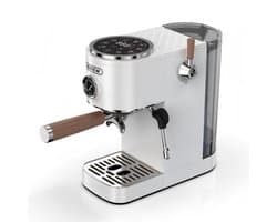 HiBREW H13 Semi-automatische Espressomachine - Dubbele Boiler Systeem met 20 Bar Druk - Multifunctionele Bereidingsmodi - Instelbare Drupbak - Wit