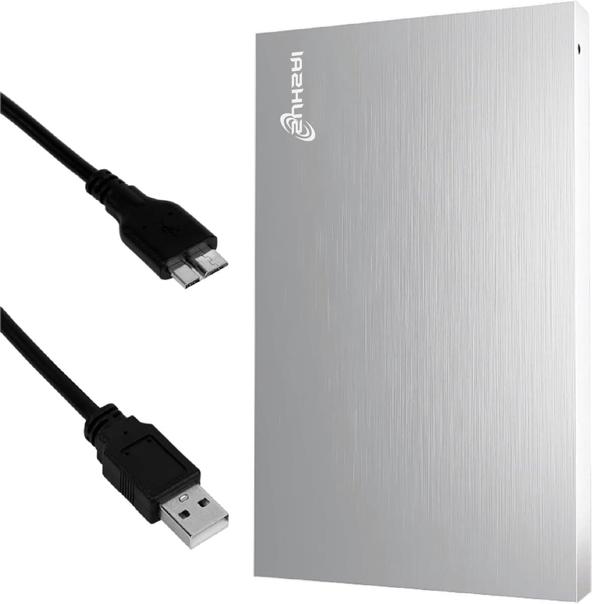 Externe Harde Schijf - Draagbare Opslag - Bestanden Opslaan - Snelle USB 3.0 - 250 GB - Zilver — afbeelding 1