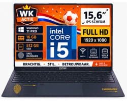 GMR Laptop 15.6 Inch Full HD IPS | Intel Core i5 | 16GB DDR5 RAM | 512GB SSD | Windows 11 Pro | Zakelijke Laptop | Studenten Laptop | Werk Laptop | Thuiswerk Laptop | Office Laptop | Notebook