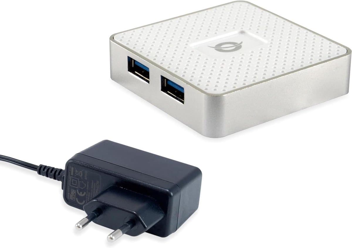 USB Hub - Poorten Uitbreider - Extra Apparaten - Vier Poorten - USB 3.0 - Zwart — afbeelding 1