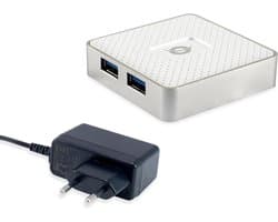 USB Hub - Poorten Uitbreider - Extra Apparaten - Vier Poorten - USB 3.0 - Zwart