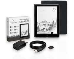 Veloura One E reader - inclusief 32GB SD kaart - 6 inch ereader met hoesje - met schermverlichting en nachtmodus - 64 GB opslag - online luisterboeken en storytel ondersteuning - nederlandstalig ebook