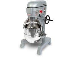 VERTES Professionele deegkneder, deegmachine met planetaire mengarm, inhoud 40 l, roestvrijstalen mengkom, mengblad, deeghaken en garde, 3 snelheden: 80, 160 en 310 tpm