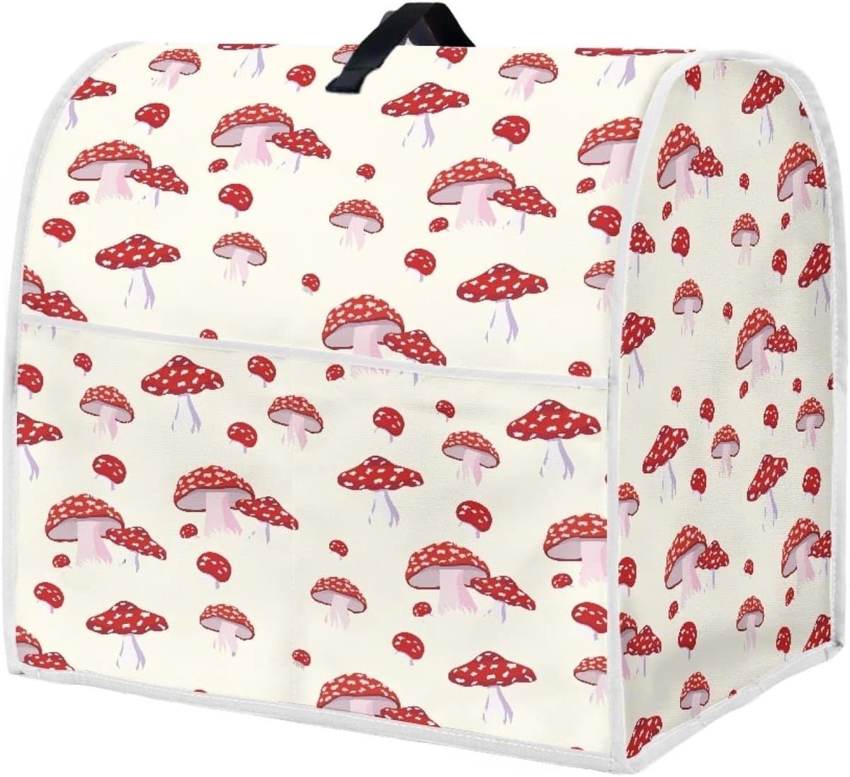 Keukenmachine Cover - Beschermhoes Mixer - Keuken Organisatie - Met Handige Zakken - 435x275x375 cm - Paddenstoel — afbeelding 1