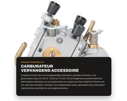 Dailygoods- Carburateur Vervangend Accessoire - Hoogwaardig Metaal - Geschikt voor TS410/TS420 - Eenvoudig te Vervangen - Duurzaam - Lange Levensduur - Motorcarburateur