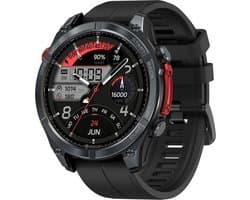 Zeblaze Stratos 4 Smartwatch - GPS Sporthorloge - Stappenteller - Slaapmonitor - Belfunctie - LED Zaklamp - 170+ Sportmodi- 5ATM - Hartslag/Slaapmeter/SpO2 - IOS & Android - Zwart