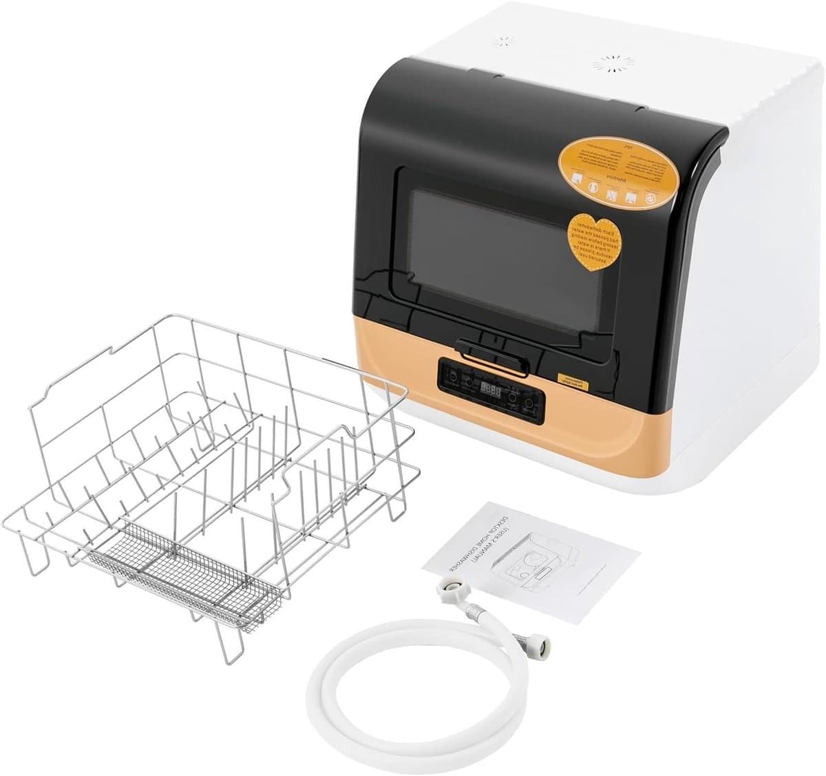 Tafelvaatwasser - Mini vaatwasser - Snel afwassen - 360 graden rotatiespoeling - 45 cm - Goud — afbeelding 1