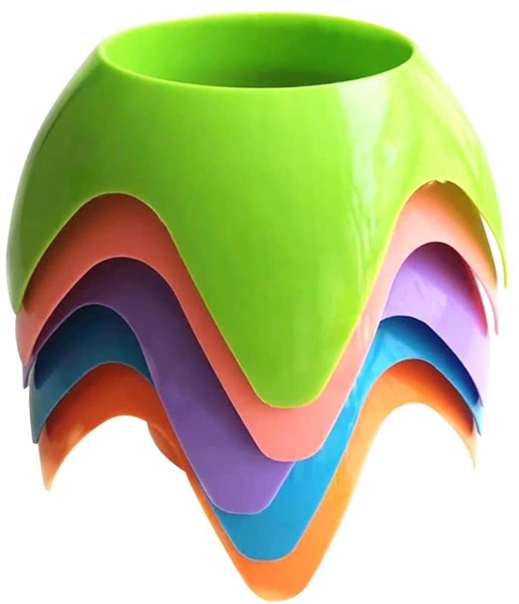 Dailygoody - Strandbekerhouders - Stranduitrusting - Ideaal voor vakanties - Multicolor 5 Pack - Perfect voor dranken en mobiele telefoons - Geschikt . — afbeelding 1
