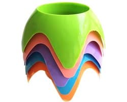 Dailygoody - Strandbekerhouders - Stranduitrusting - Ideaal voor vakanties - Multicolor 5 Pack - Perfect voor dranken en mobiele telefoons - Geschikt .