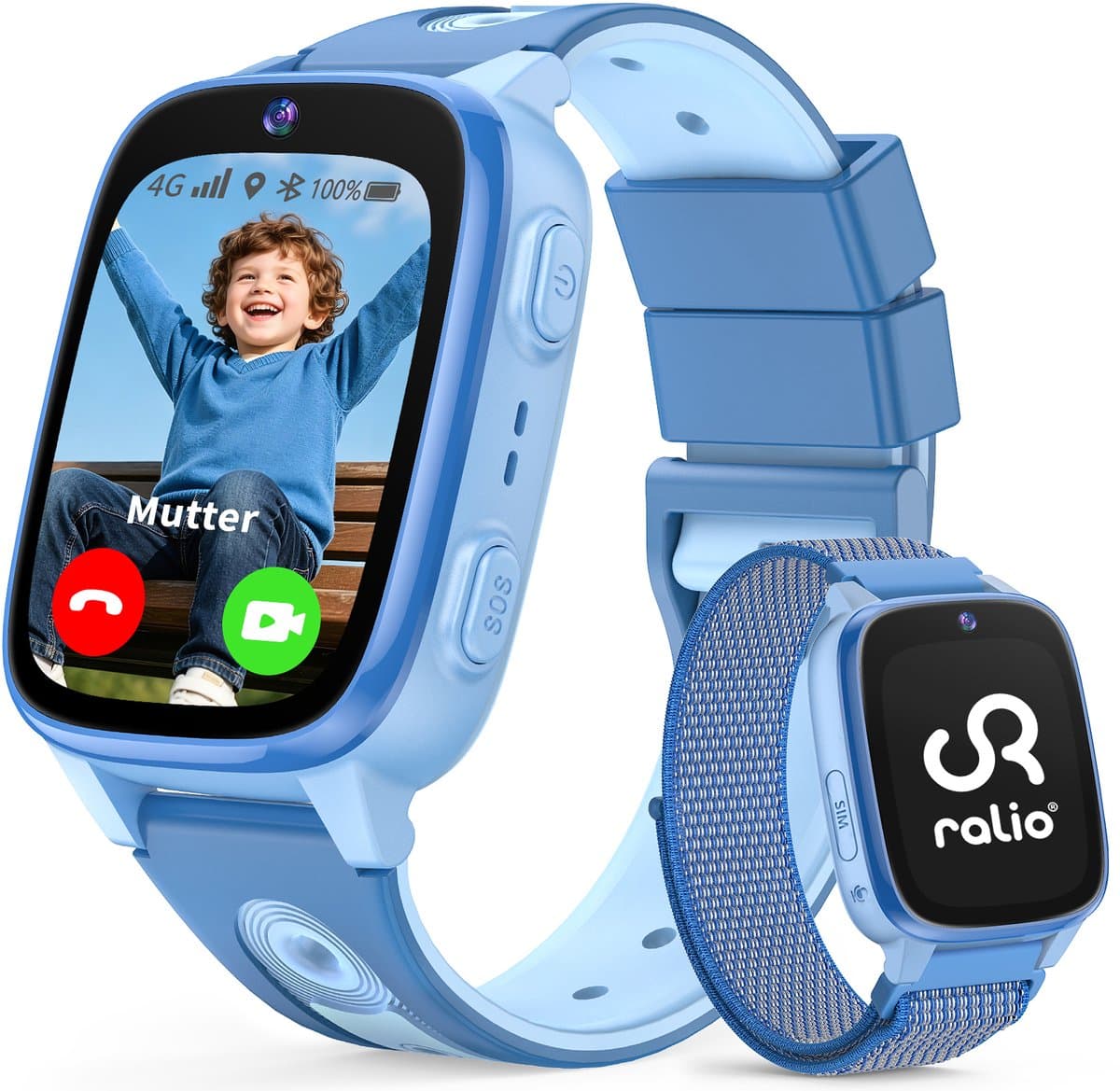 Ralio R5 GO - GPS horloge kind - 4G - Smartwatch Kinderen Met Simkaart - Video bellen& SOS-knop - GPS Tracker Kind - Schoolmodus - Waterdicht Kinderhorloge - Stappenteller, Geofencing -Cadeaus voor Jongens en Meisjes — afbeelding 1