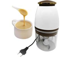 Keukenmachine Hakker - Mini Chopper - Eten Bereiden - Vier Scherpe Messen - 700ml Capaciteit - Wit