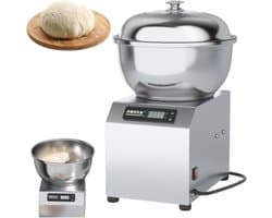 Commerciële Deegmixer - Meelmengmachine Keukenmachine - Brood Deeg Maken - Dubbele Rotatie Motor - 5 KG Capaciteit - Zilver