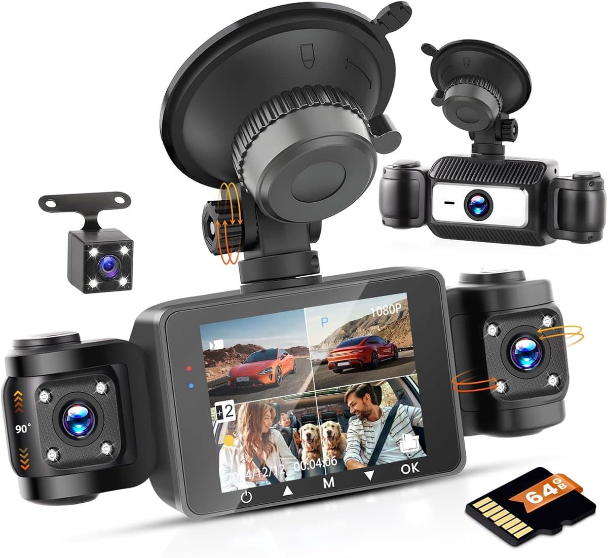 USB-dashcam voor Android-autoradio Waterdichte mini-autocamera Auto-recorder Nachtzicht Dashcam Loop-opname met G-sensor Videorecorder 170掳 groothoek met 64G SD-kaart — afbeelding 1