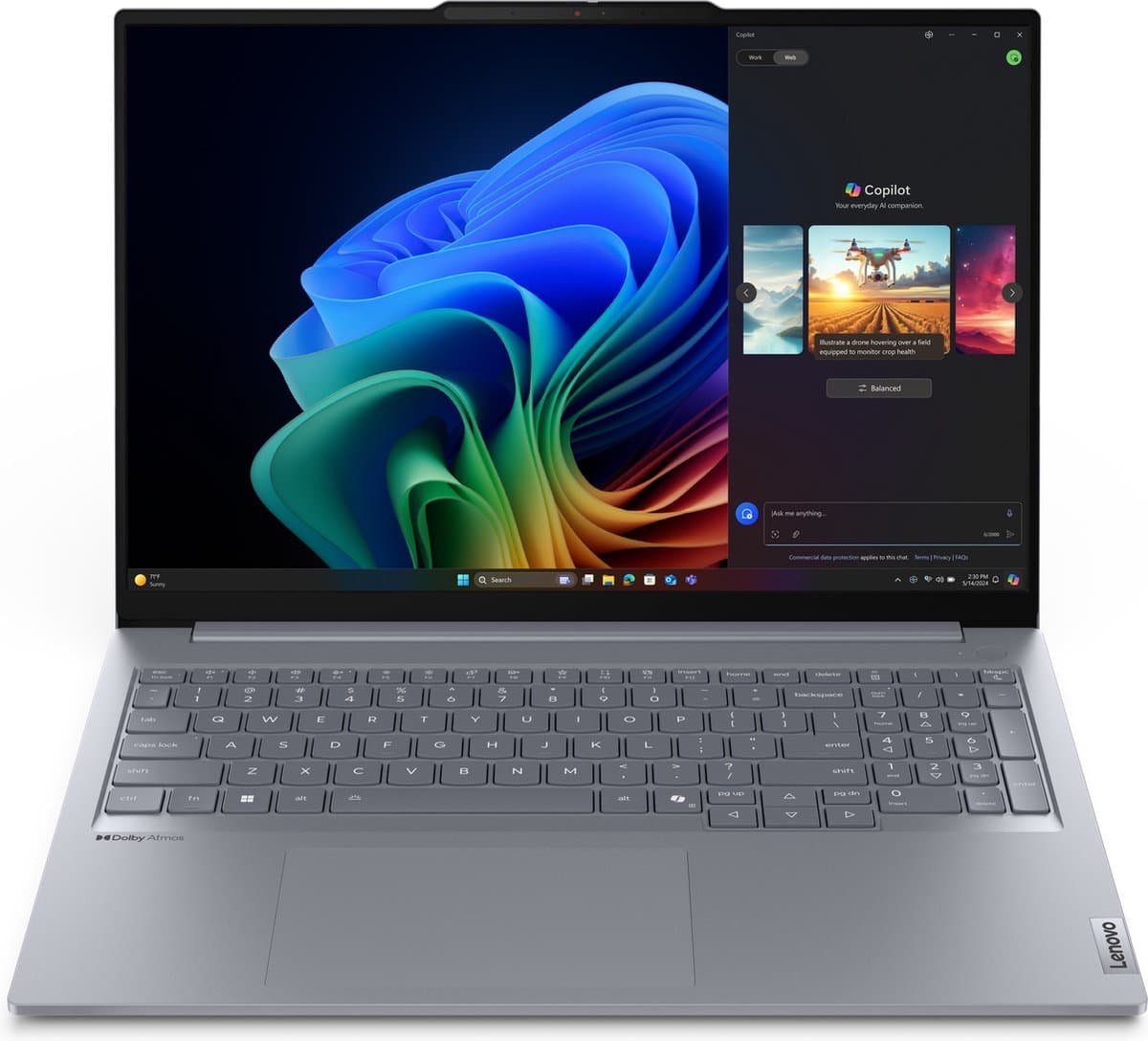 Lenovo ThinkBook 16 G7 QOY - Zakelijke Laptop - 16 inch - Snapdragon X Plus - 32GB/1TB - Copilot+ — afbeelding 1