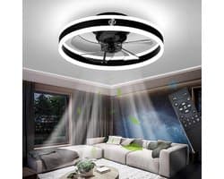 Equivera Plafonniere met Ventilator - Plafondventilator - Plafondventilator Afstandsbediening - Plafondventilator Slaapkamer - Plafond Ventilator met Verlichting - Plafondlamp - Plafonniere - Ideaal voor in uw slaapkamer!