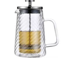 Klausberg dubbelwandige Piston Koffie-/Thee Zetter - Glas -0.35L - Theepress | theemaker| theezetter| French press voor koffie en thee