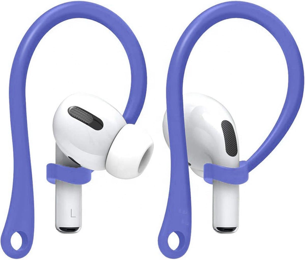 Ibley EarLoop Sport hooks paars voor Apple AirPods Pro 1/2 & AirPods 3/4 - Oorhaken - Siliconen sport haken - Geschikt voor AirPods Pro 1/2 en Apple AirPods 3/4 - Set van 2 — afbeelding 1
