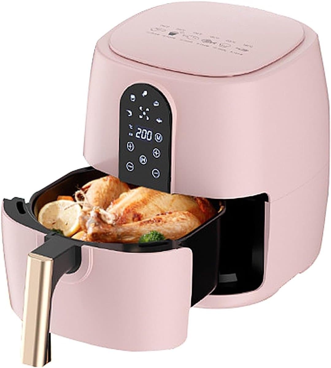 Multifunctionele Airfryer - Slimme Friteuse - Gezond Koken - Digitale Touch Bediening - 6L Grote Capaciteit - Roze — afbeelding 1