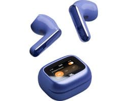 JBL Live Flex 4 – Draadloze Oortjes met Noise Cancelling – Smart Case met Touchscreen – Bluetooth Draadloos Oordopjes – 50 uur – Waterdicht – IP54 - Blauw