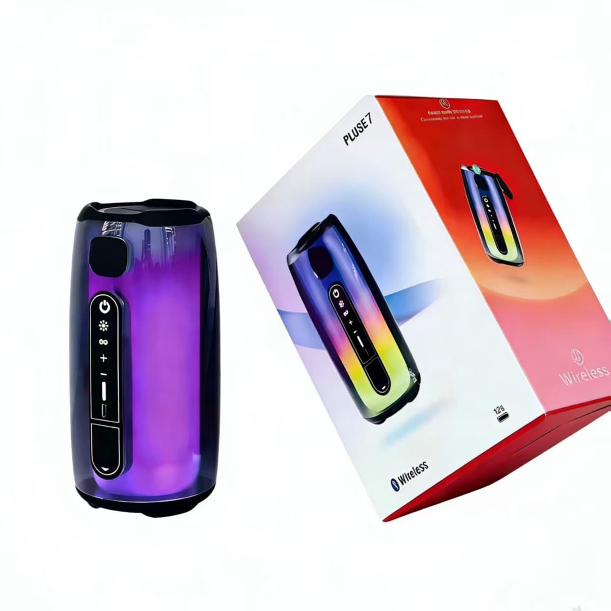 Draadloze Bluetooth Speaker- 360° Lichteffecten-Krachtig Geluid-TWS stereo-verbinding-Bluetooth 5.3-ingang-AUX-ingang-TF-DC- Party Speaker – Geschikt voor Feest, Camping & Thuis — afbeelding 1