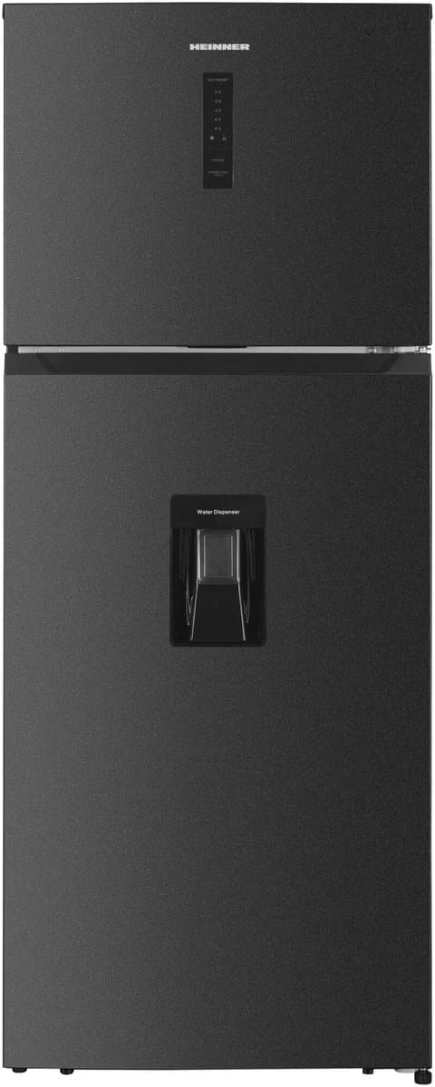 Heinner HF-HM413NFDXWDE++ Koel-vriescombinatie met Waterdispenser 413 L – Full No Frost – Inverter – LED Touch Display – Power Cool – Inox Antraciet – 5 Jaar Garantie — afbeelding 1