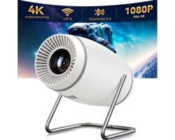 NBAP® Mini Beamer - Projector met Wifi - Bluetooth - Wit