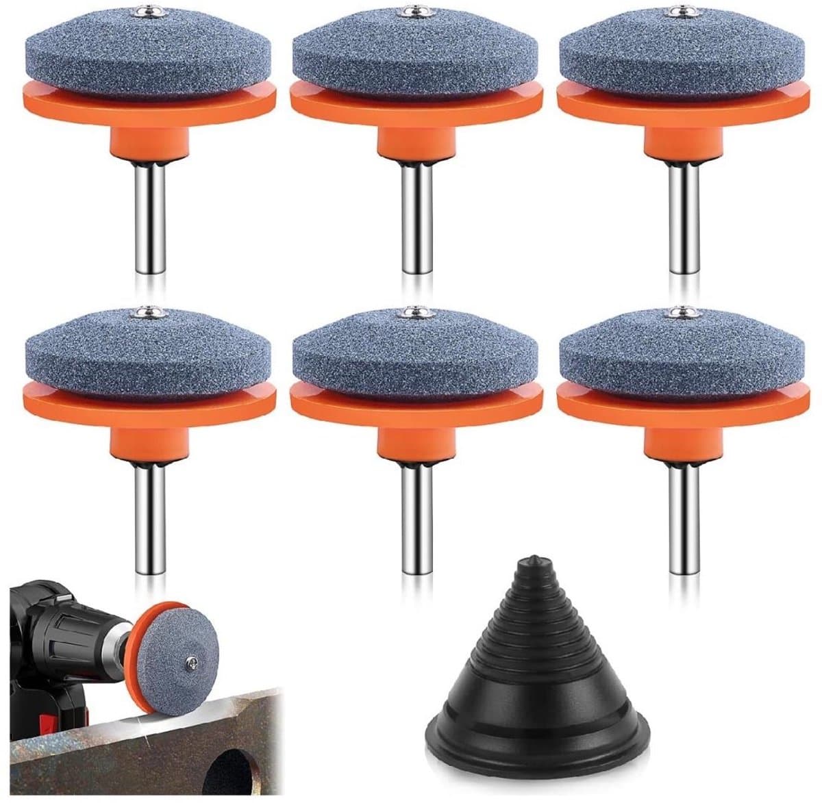 TuseRxln Blade Slijper - Grasmaaier Slijper - Voor Alle Tuugereedschap - 6 Stuks - Voor Grasmaaier Messen Rood — afbeelding 1