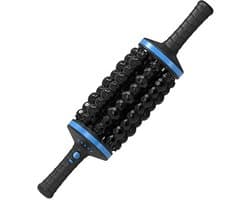 Flolife - Percussiemassage Gun met Rolling Head – 5 Snelheden – Elektrische Deep Tissue Massager – Handsfree Standaard – Oplaadbaar – Spierherstel & Ontspanning