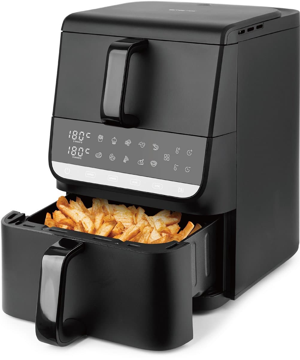 Emerio Heteluchtfriteuse 2500W - Dual zone - Sync finish - 3.5L + 6.5L - Digitaal display - 80-200ºC - Snelle opwarmfunctie - Cool touch - Timer - AF-133542 — afbeelding 1