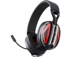 Picun G1 - 2.4GHz Draadloze Gaming Headset - Over ear koptelefoon - Met microfoon - PC/PS4/PS5/Nintendo Switch - Zwart rood
