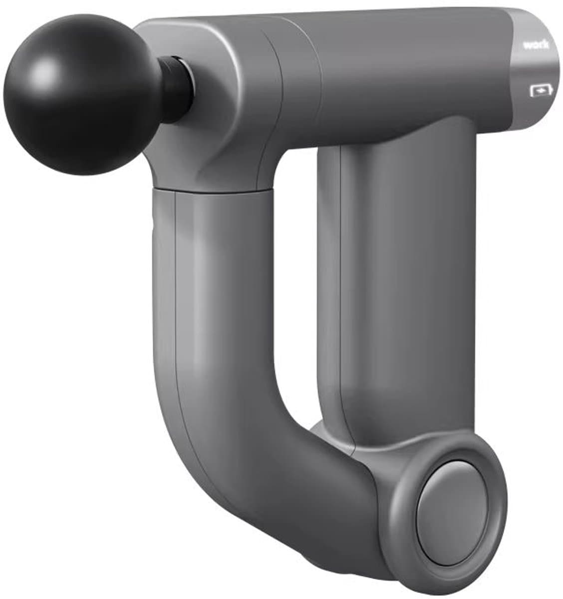 Massagepistool - Verlengde Bocht - Grijs - 32 Standen - LCD Display - Oplaadbaar - 25W - Diepe Weefselmassage - Rugmassage - Spierherstel - Mini Draagbaar — afbeelding 1