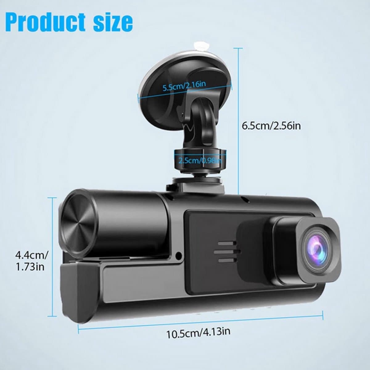 Dashcam - Automonitorcamera - 1080p dubbele lens - usb lader - 32GB SD card - sigaretten module - HD-videorecorder, groothoekweergave - naadloze loop-opname - voor rijveiligheid, parkeerveiligheid en roadtrips — afbeelding 1