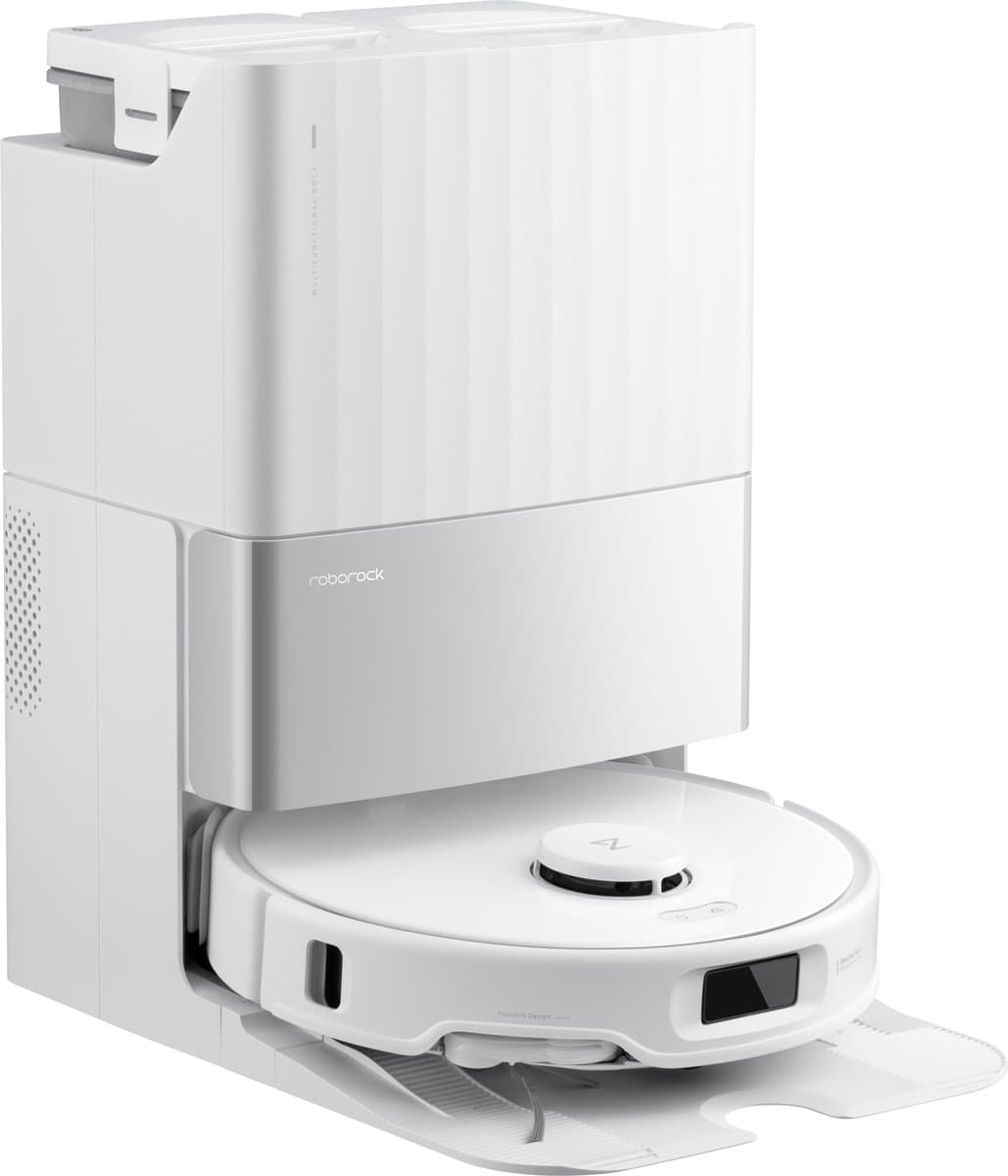 Roborock Qrevo Edge S5A robotstofzuiger - 18500Pa - met dweilfunctie&Liftable mop - anti-verstrengeling - obstakelvermijding - individuele tapijtstrategie - ultradun design - 75 °C heet water mopwas - Zelfreinigend - Zwart - S8 Pro Ultra upgrade — afbeelding 1