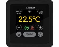 MAGNUM MRC² WiFi-klokthermostaat | RAL 9011 (Grafietzwart)