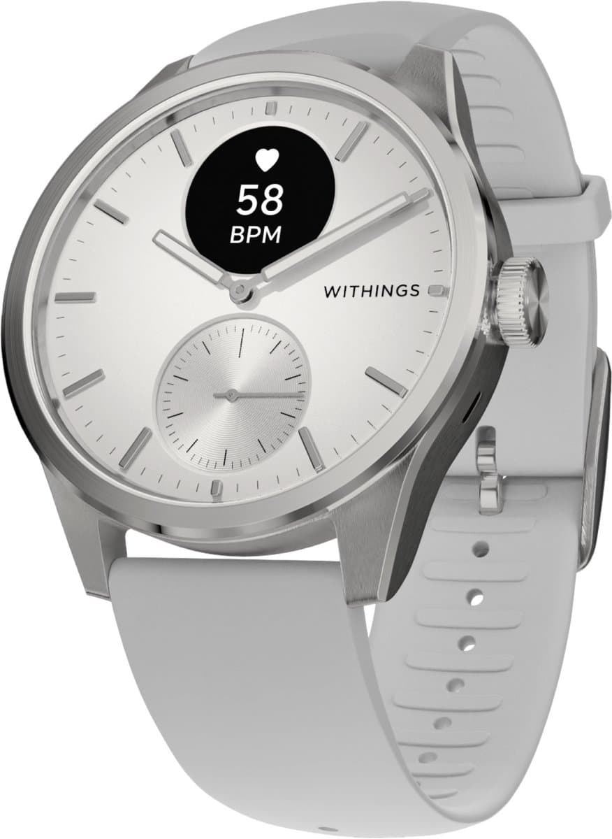 Withings ScanWatch 2 - 42 mm Hybride Smartwatch - ECG, AFib Detectie, SpO₂ Meter, Hartslagmeter, Slaaptracker, Menstruatiecyclus Tracking, 24/7 Temperatuurmeting, 35 Dagen Batterij, Saffierglas, 5 ATM Waterdicht — afbeelding 1