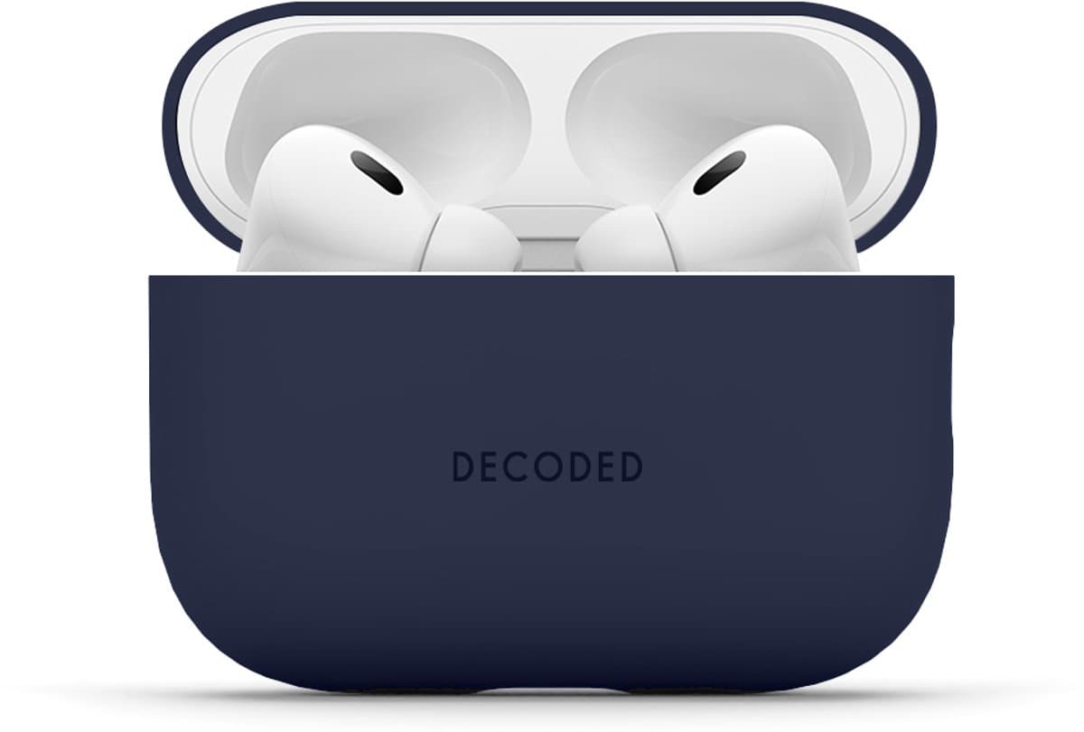 DECODED Siliconen AirPods Hoesje - Geschikt voor AirPods Pro 3 - Soft Touch Silicone - Ondersteund Draadloos Opladen - Valbescherming - Blauw — afbeelding 1