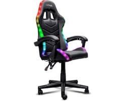 Trust GXT 704 Roniq - Comfortabele Gamestoel - RGB Verlichting - Verstelbare Rugleuning - Tot 110 kg - Zwart