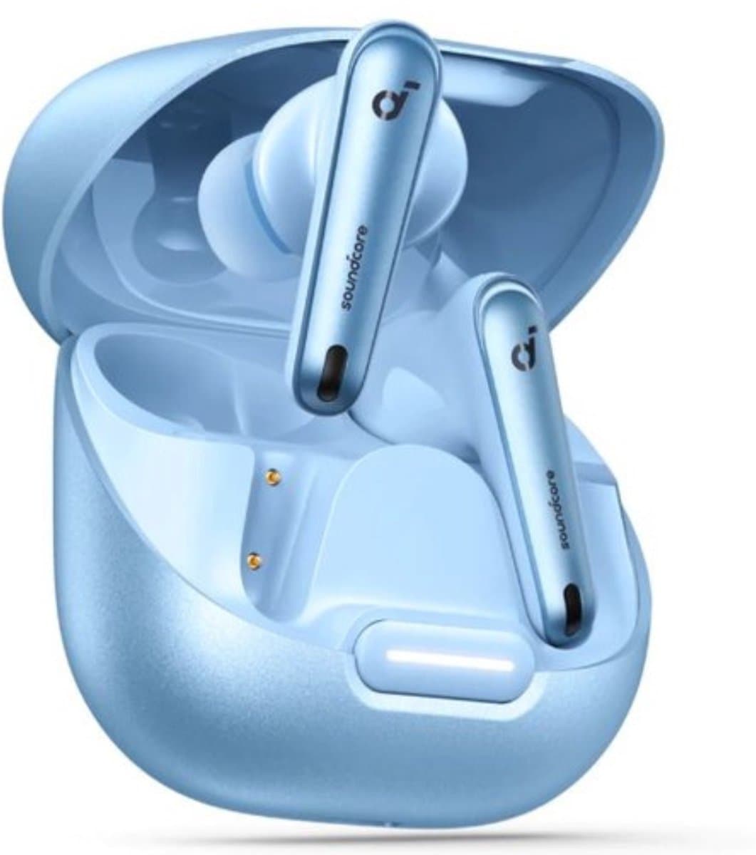 soundcore Liberty 4 NC - Wireless Noise Cancelling Earbuds (Light Blauw) - 98.5% Noise Reduction - draadloze oordopjes- Adaptive Noise Cancelling to Ears and Environment - Hi-Res Sound - 50H Battery — afbeelding 1