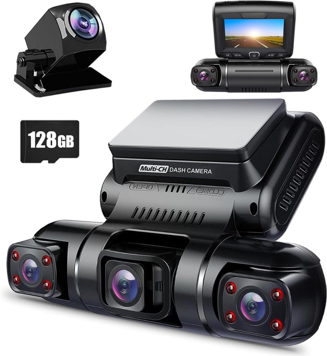 Lexium Dashcam - Daschcams - Auto - Camera - Vooruit - Achteruit - Video - Autobeveiliging - Parkeerbeveiliging - Recording - Dag en Nacht - Schadepreventie — afbeelding 1