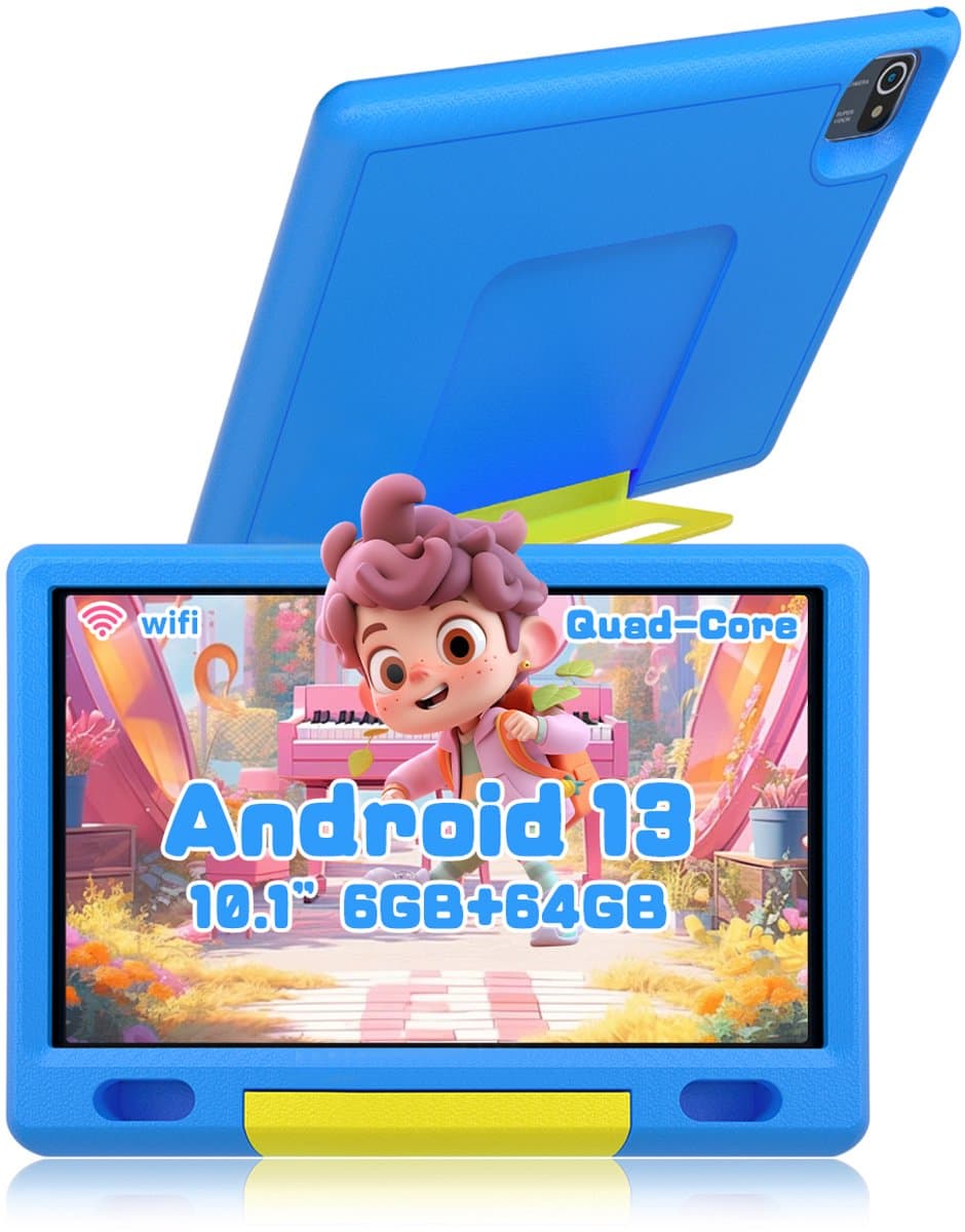 Hotlight KT1007 - Android 13 kindertablet - 10.1 inch - 6(2+4)GB RAM/64GB ROM– 5000mAh - Blauw — afbeelding 1