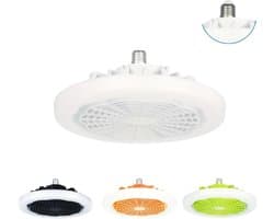 Livano Plafondventilator - Met Verlichting - Plafond Ventilator - Met Lamp - Plafonniere Met Ventilator - Met Licht - Wit - 22.5cm