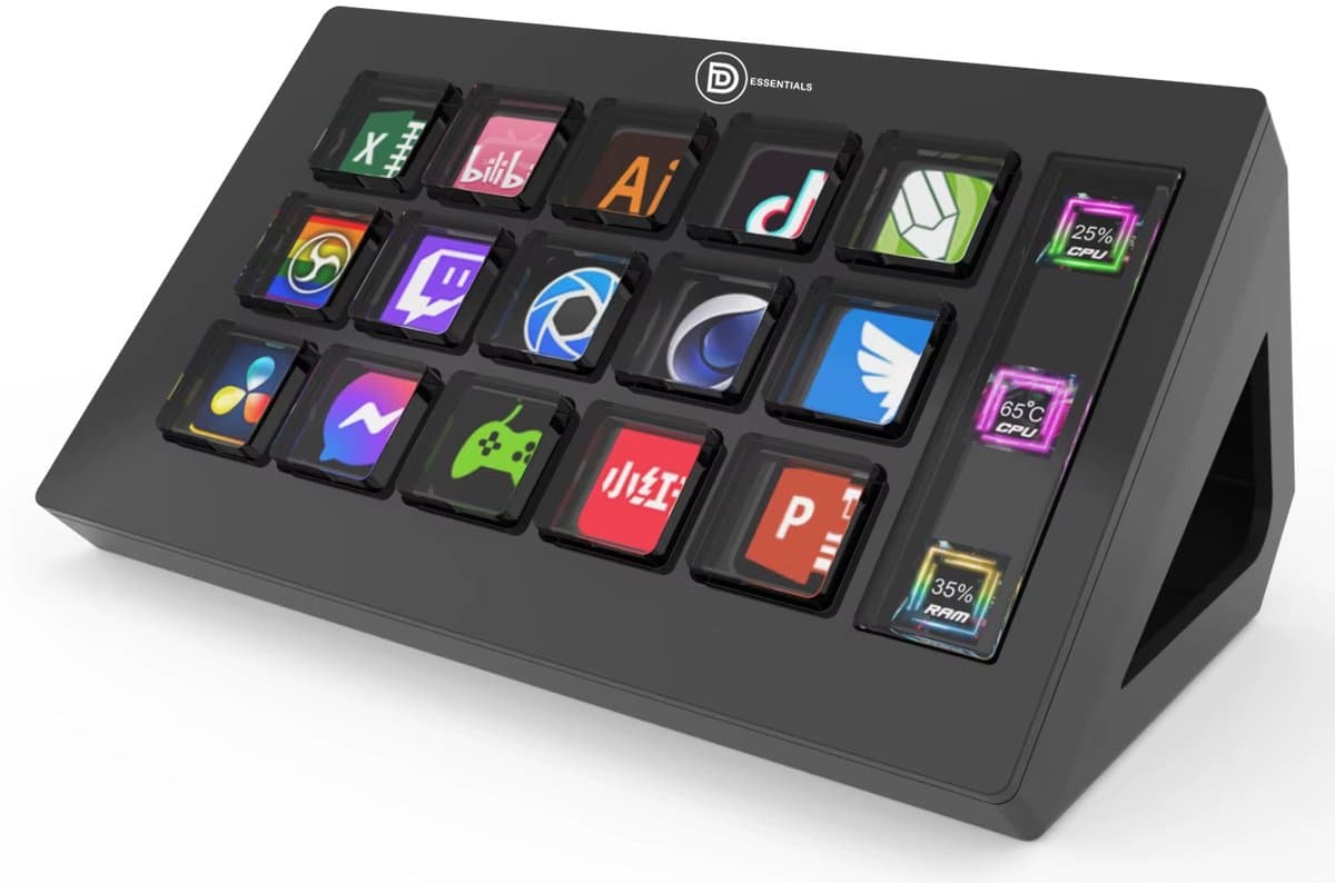 D-essentials - Gaming Stream deck - Multifunctioneel 15 knoppen - Zwart - Windows & Mac — afbeelding 1