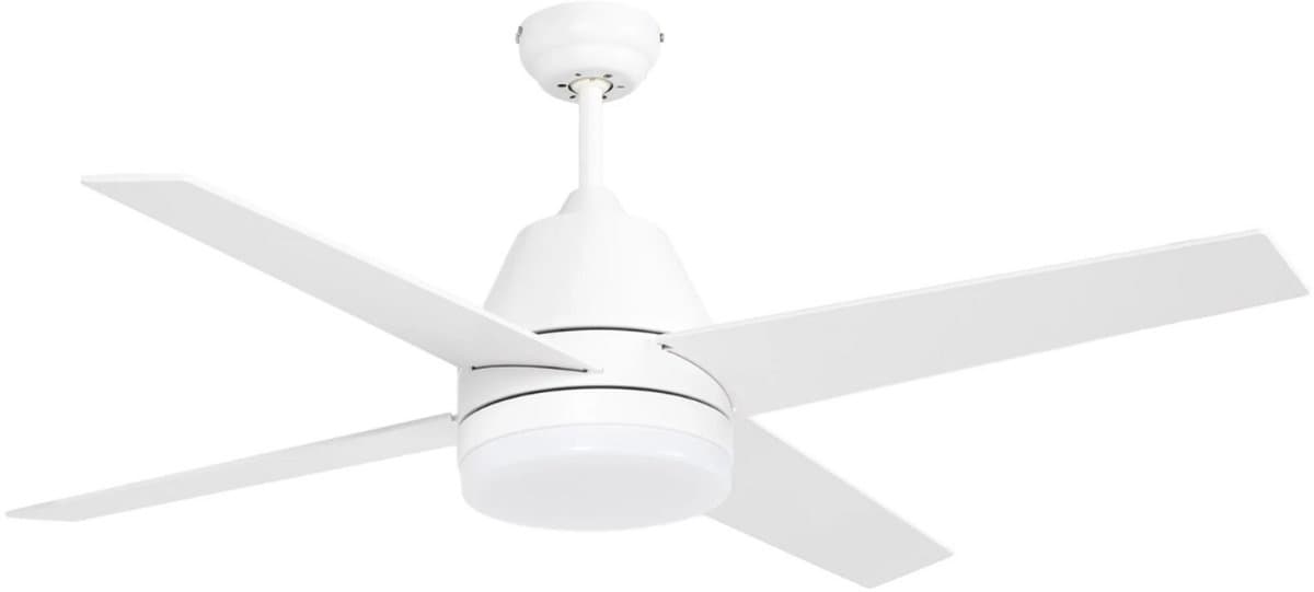 Bovista Plafondventilator - Met Verlichting - Plafond Ventilator - Met Lamp - Plafonniere Met Ventilator - Met Licht - Wit - 130cm — afbeelding 1