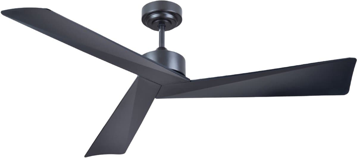 A-Flow Design Black 52 inch Plafondventilator - Plafondventilator zwart - Design Ventilator - Met afstandsbediening - 6 Windsnelheden - Timerfunctie - Winterstand - 132CM — afbeelding 1