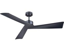 A-Flow Design Black 52 inch Plafondventilator - Plafondventilator zwart - Design Ventilator - Met afstandsbediening - 6 Windsnelheden - Timerfunctie - Winterstand - 132CM