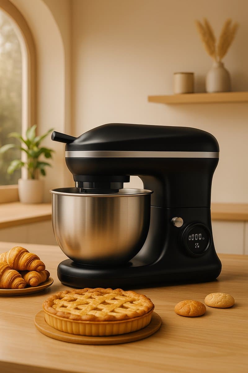 Fameilleur keukenmachine- Volledig automatisch- Met kantelbediening-1000 watt- 6 snelheden-keuken machine- keukenrobot- keuken accessoires-elektrisch- mixer met megkom- keukenmixer- mixer- foodprocessor- food processor- zwart — afbeelding 1