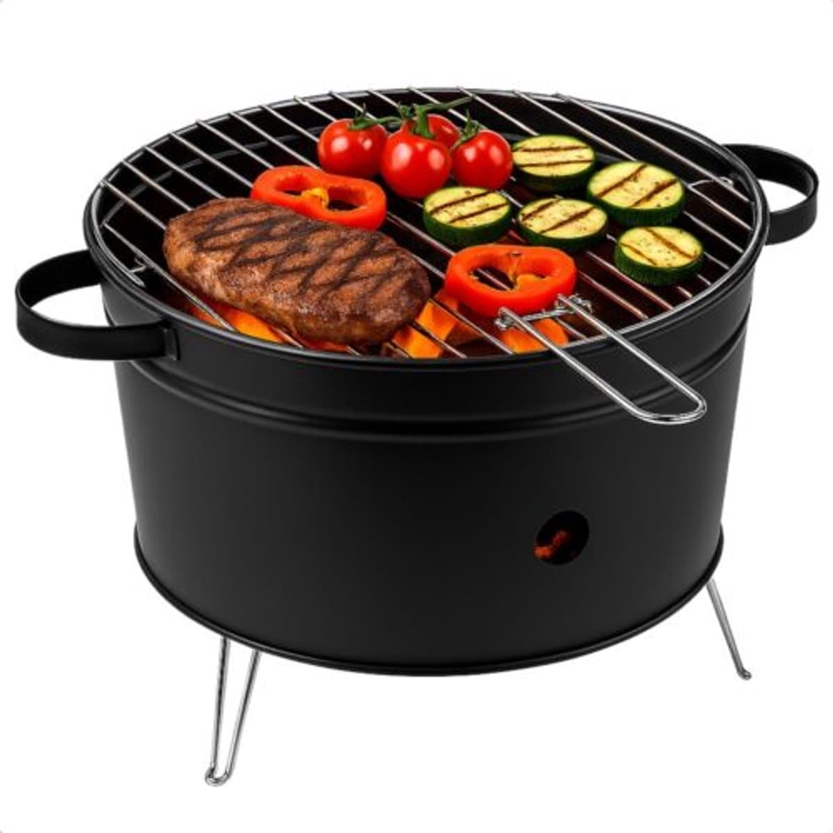 Alpina Tafelbarbecue Houtskool - 35 cm - Lichtgewicht - RVS — afbeelding 1
